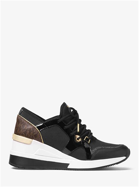 michael michael kors liv logo mixed media trainer|Liv Mixed.